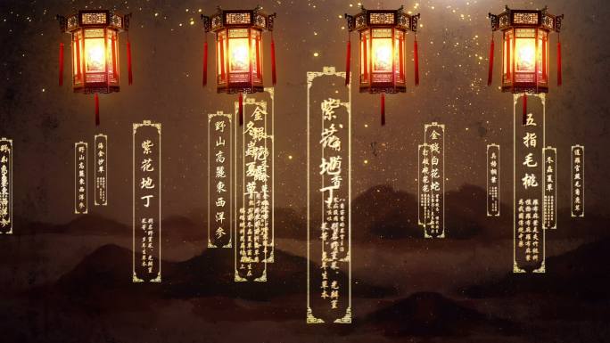 中式古典文化药堂文字AE模板