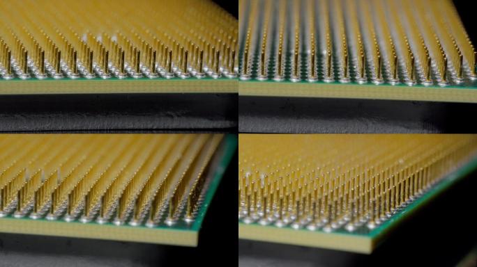 CPU处理器芯片针脚特写