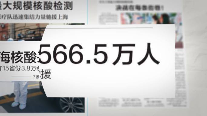 上海战疫医护支援信息报道AE模板