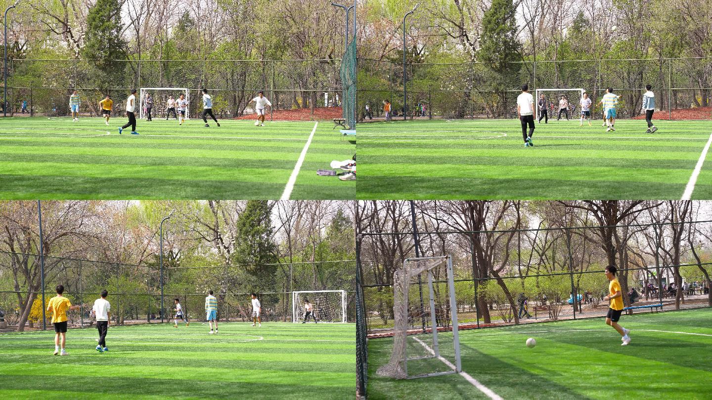 学生公园足球比赛