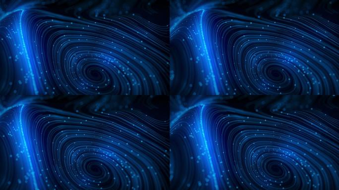 蓝色漩涡状线条宇宙梦幻科幻