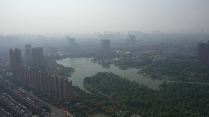 4K原素材-航拍江西新余城市景观