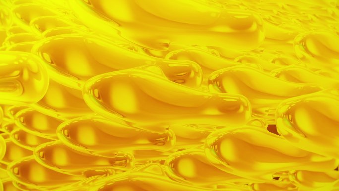 抽象鱼油动画金色动画特效流体流动抽象油脂