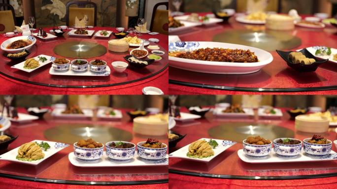 北京烤鸭中国菜菜品转盘