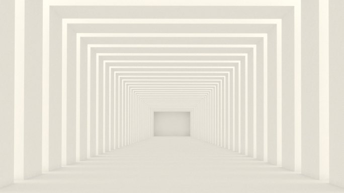抽象光廊白色长廊空间走廊光影意境