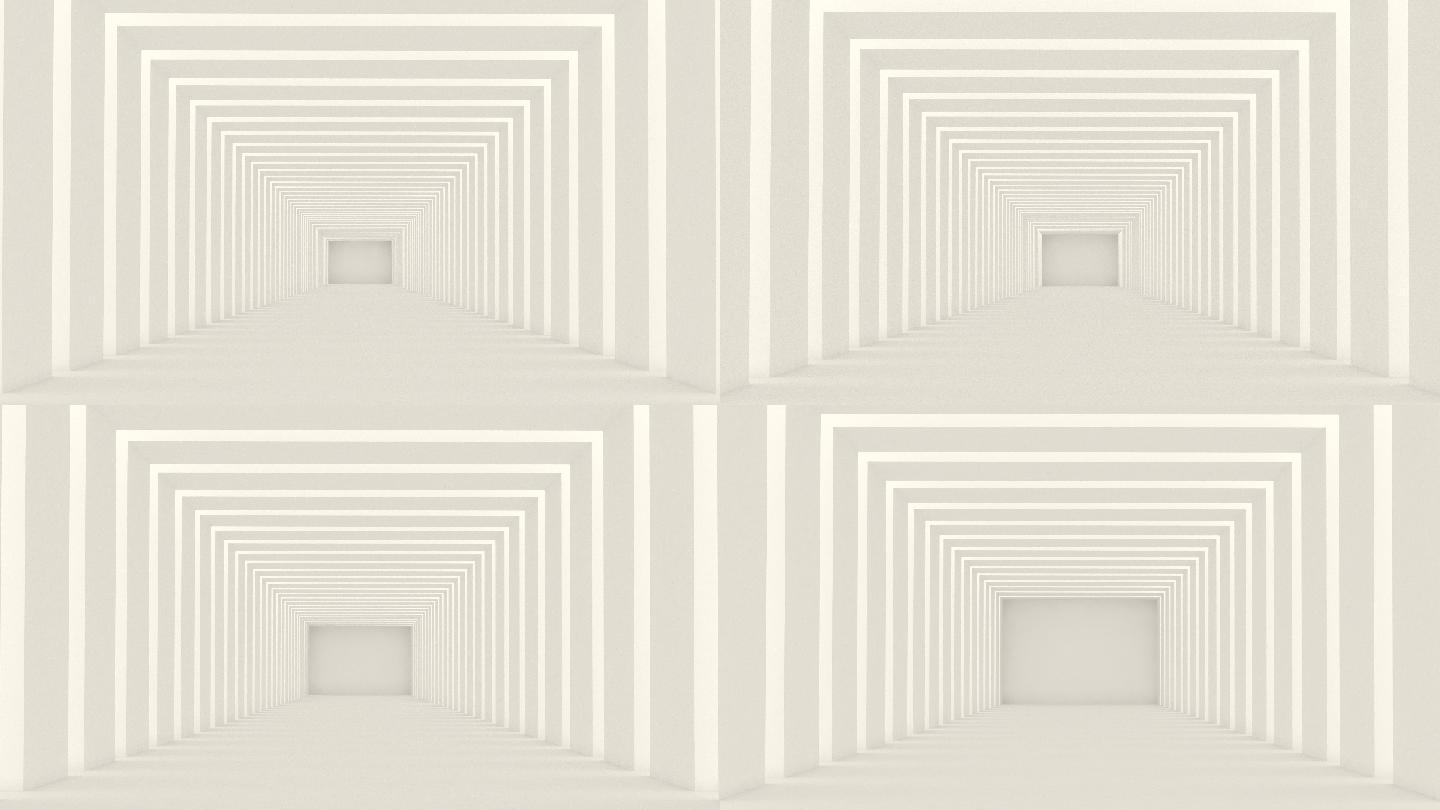 抽象光廊白色长廊空间走廊光影意境