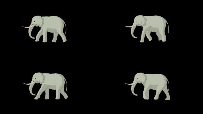 带透明通道的大象