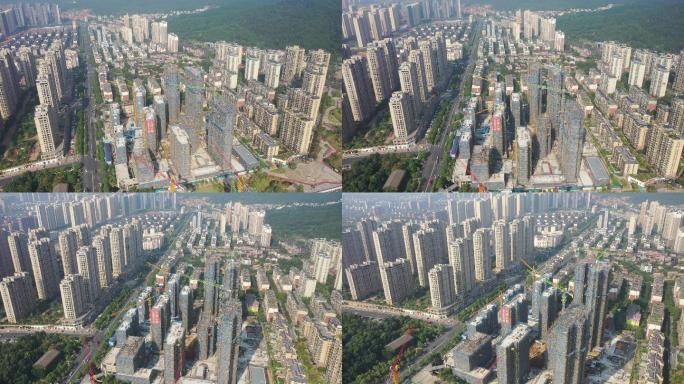 4K原素材-开发建设中的江西新余城市景观