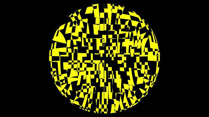 黑色和黄色球形移动图案