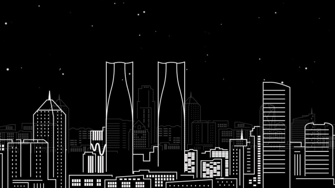 城市剪影背景素材