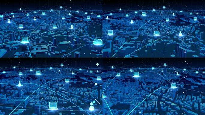 智慧城市科技连线AE模板