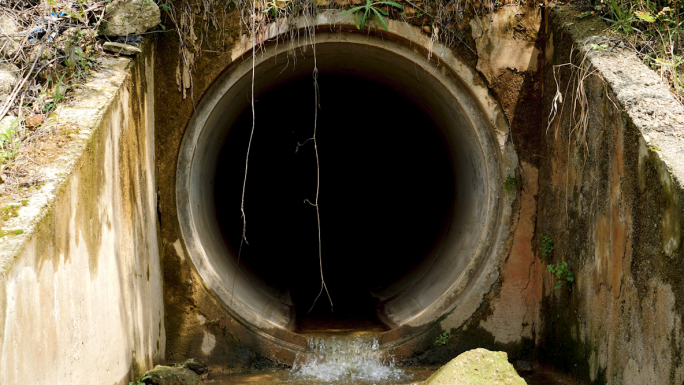 下水道排水口污水排污口涵洞