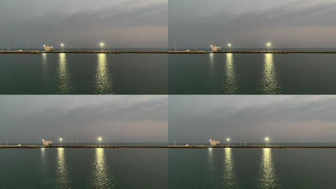 海上的夜景视频