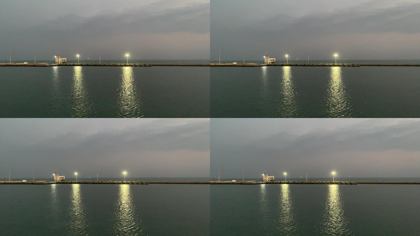 海上的夜景视频