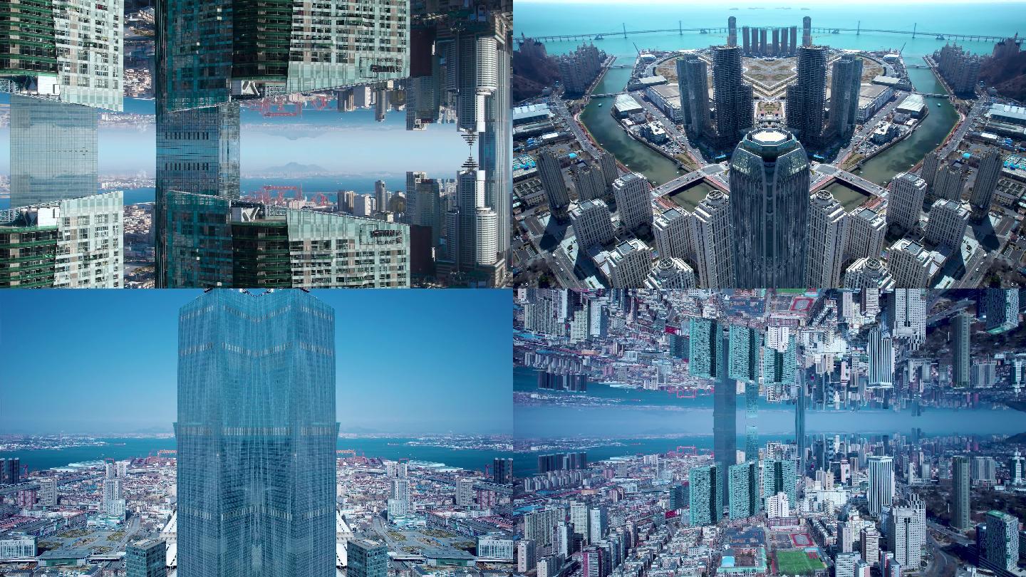大气沿海城市镜像