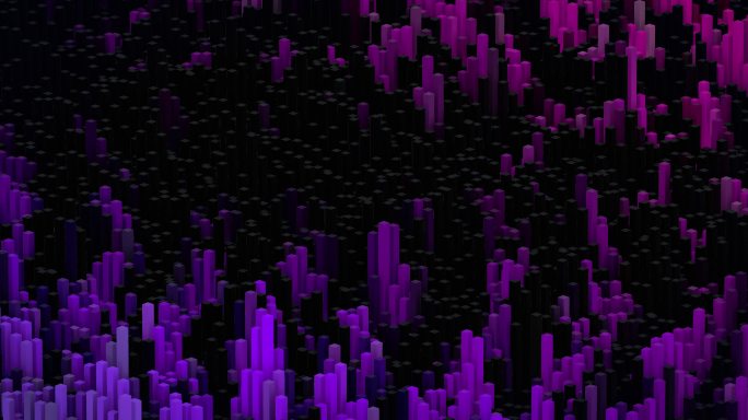抽象几何背景紫色几何动画柱状图
