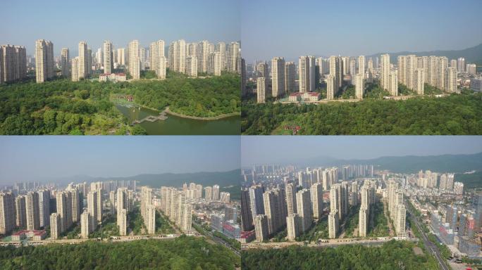 4K原素材-航拍江西新余城市景观