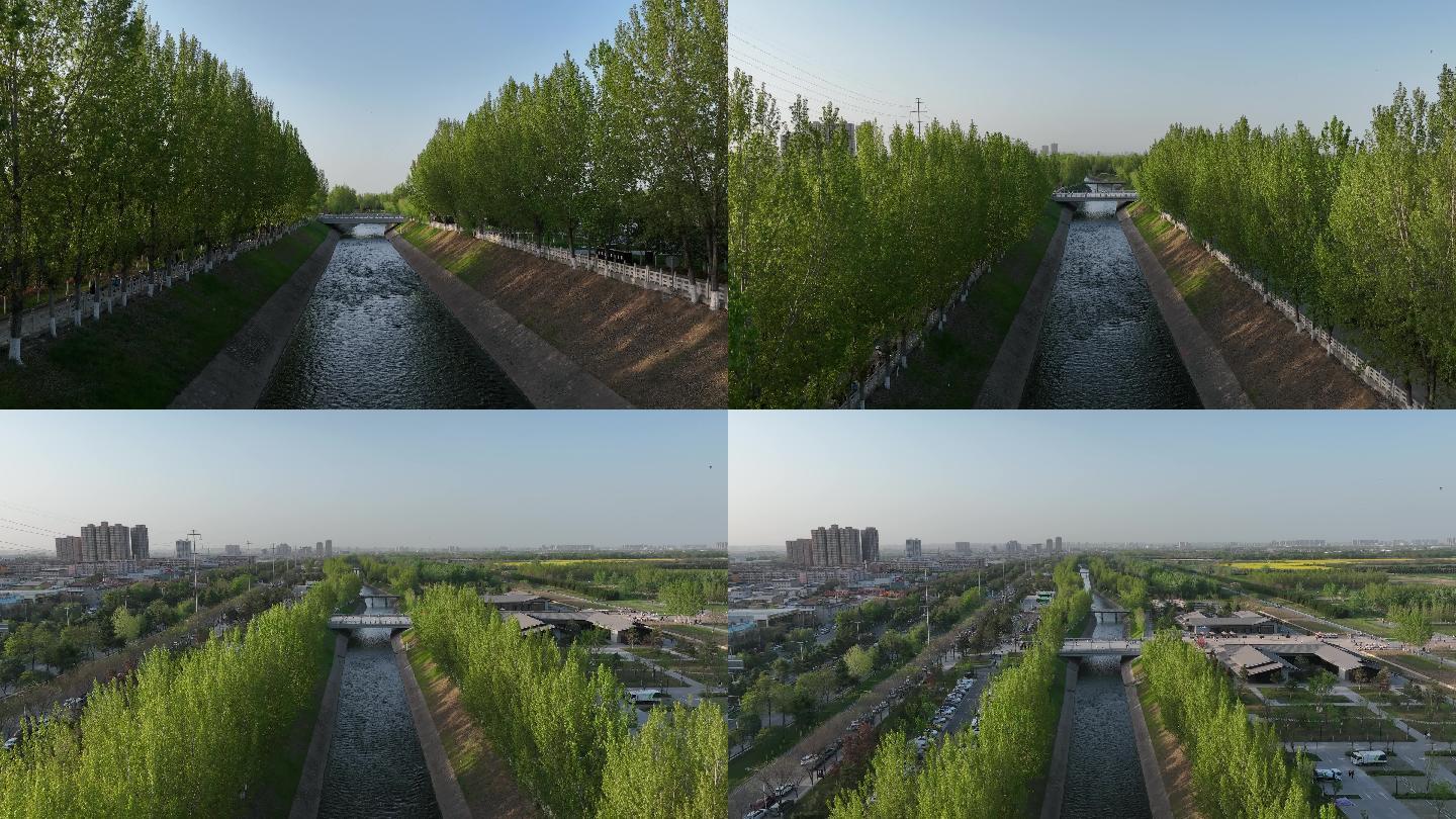 汉长安城未央宫国家考古遗址公园航拍皂河