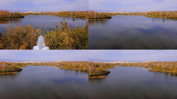 【原创4k】新疆白沙湖景区航拍
