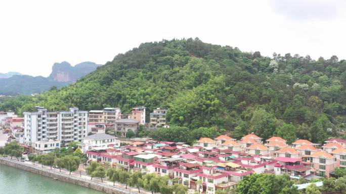 4k韶关航拍仁化县城文风塔