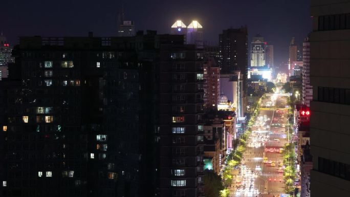 城市  延时 日转夜景