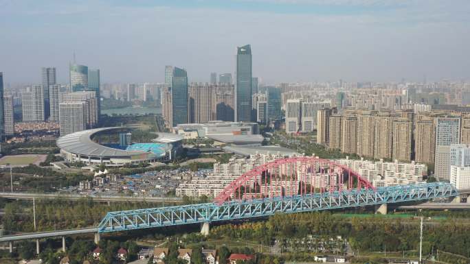 4K原素材-安徽合肥绕城高速高铁跨线桥