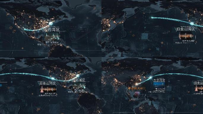 大气科技全球四大湾区布局地图