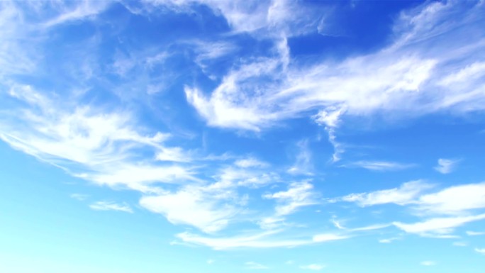 蓝天上的白色卷云视频素材