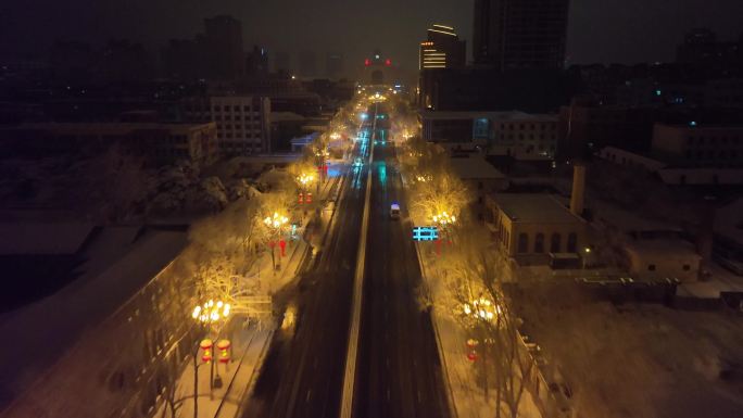 长春疫情封城航拍夜景4K