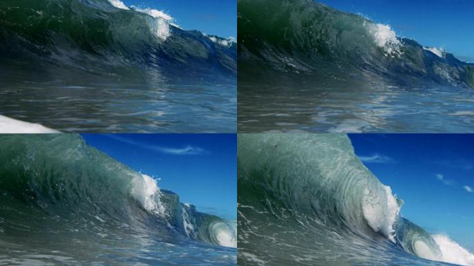 完美的波浪慢动作大气震撼海洋生态