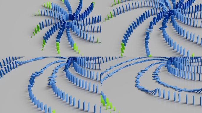 多米诺效应3D动画