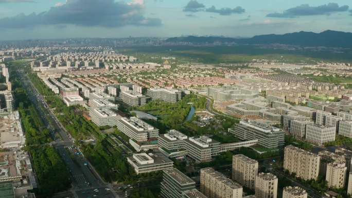 4K杭州未来科技城核心很全的大全景