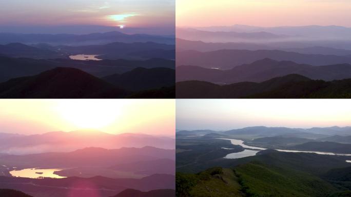 夕阳黄昏傍晚日落西山夜幕降临