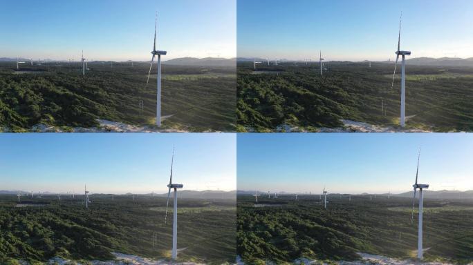 风电场鸟瞰图风力发电可持续能源清洁能源