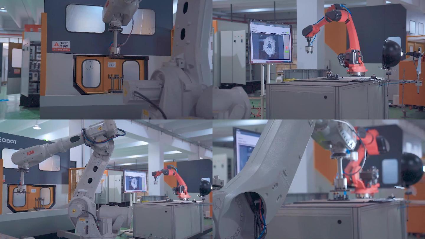工厂机器人生产加工自动化生产线
