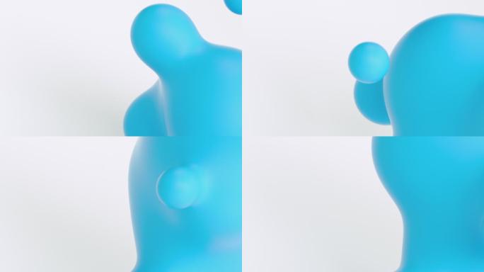漂浮的蓝色水滴动画