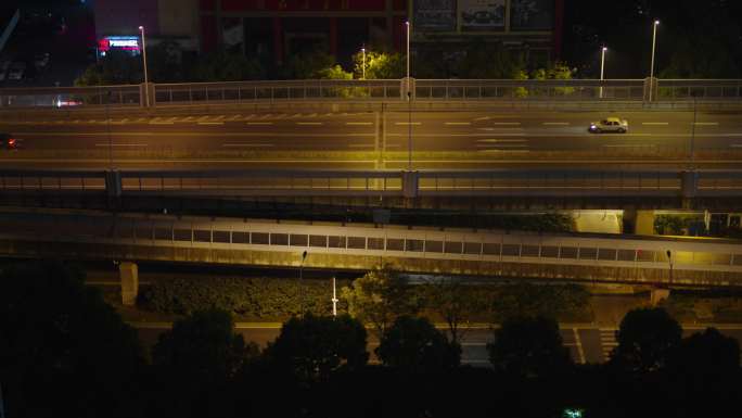 6K城市高架桥晚上车流【0.5倍速】