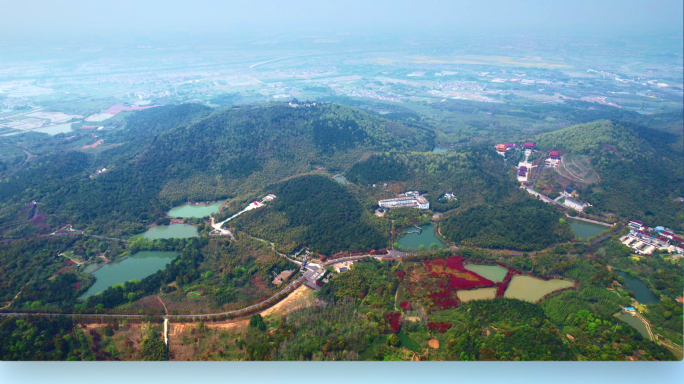 南京高淳游子山石臼湖航拍素材