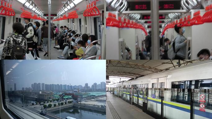 乘天津地铁5-9号线，沿途还观赏窗外风景