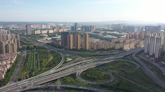 立交桥道路风景航拍车流