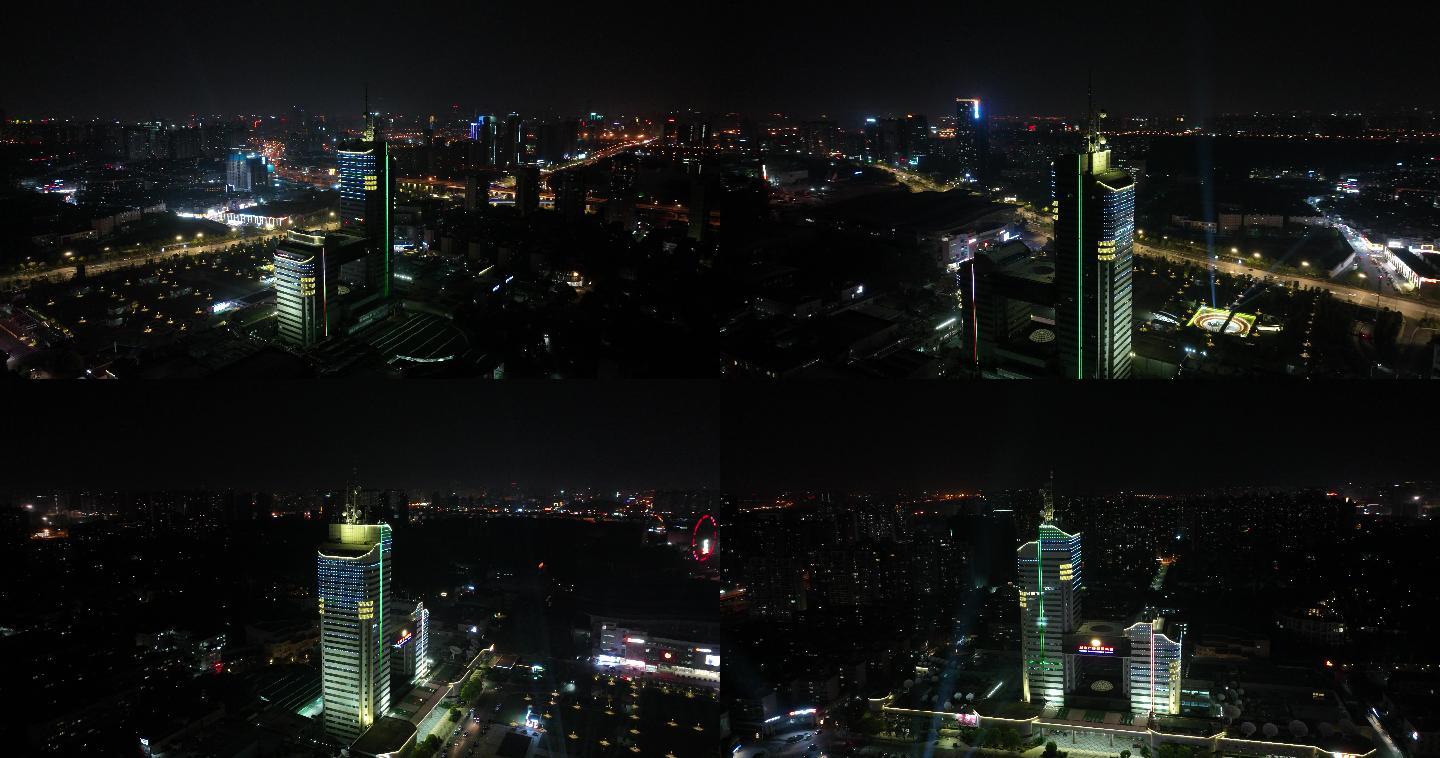 5K环绕航拍湖南广电大楼夜景