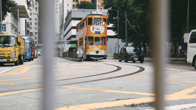 香港 街景 马路车辆港风街道 维多利亚港