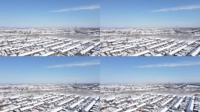 唐山 北方  雪景 雪 平原 乡村 小镇