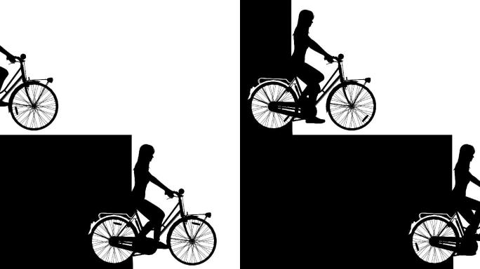 骑自行车的女性（过渡）
