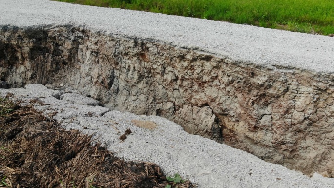 环境中的裂土水土流失土地道路