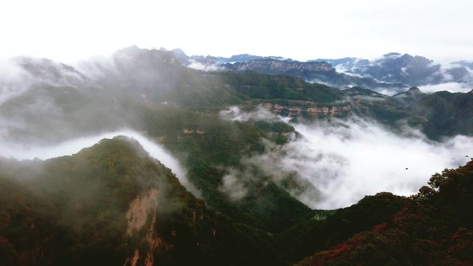 河南王屋山云海延时素材