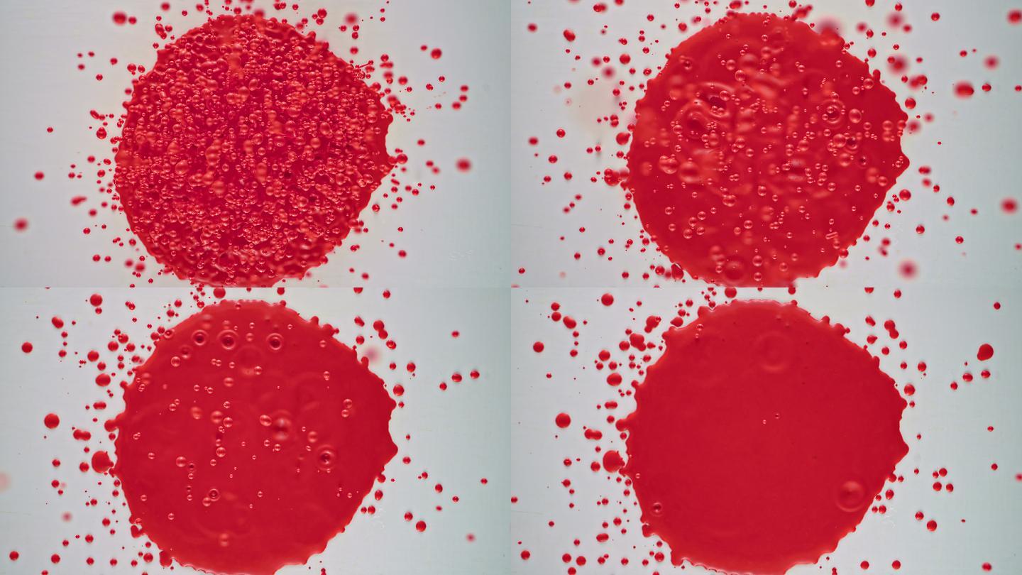 红色液体素材视频元素