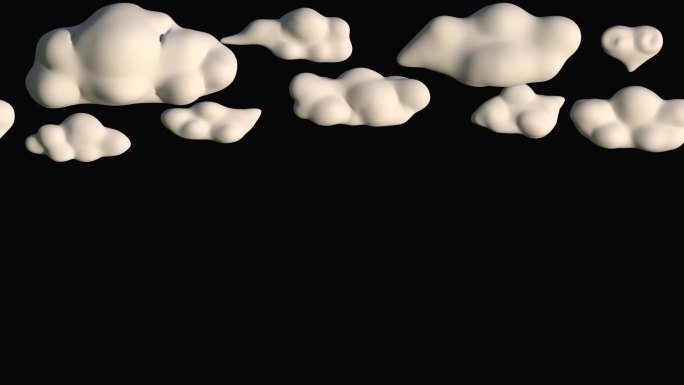 3D卡通白云视频 可爱云朵动画素材下载