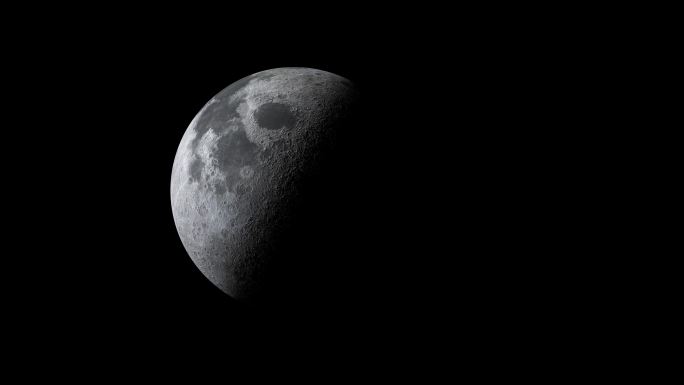 月球周期或月相动画
