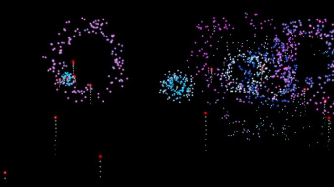 五彩烟花素材视频元素